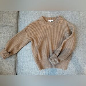 Madewell Taupe Ribbed Crew Neck Sweater